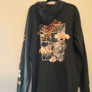 Army green fearless tiger hoodie